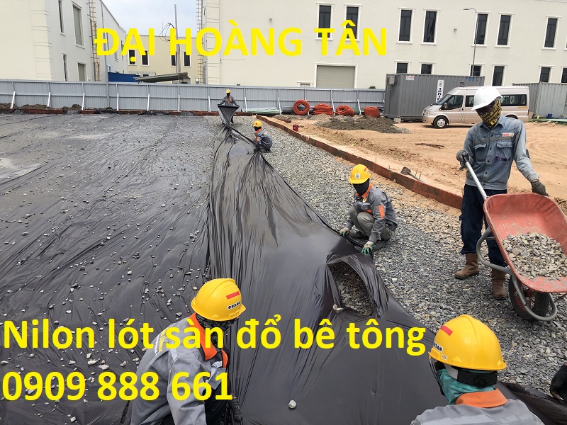 nilon lót sàn đổ bê tông